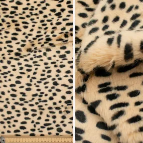 Patterned Plush Short Hair Faux Fur Design-19 Leopard Skin by 25CM