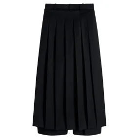 Pleated Apron Overlay Trousers