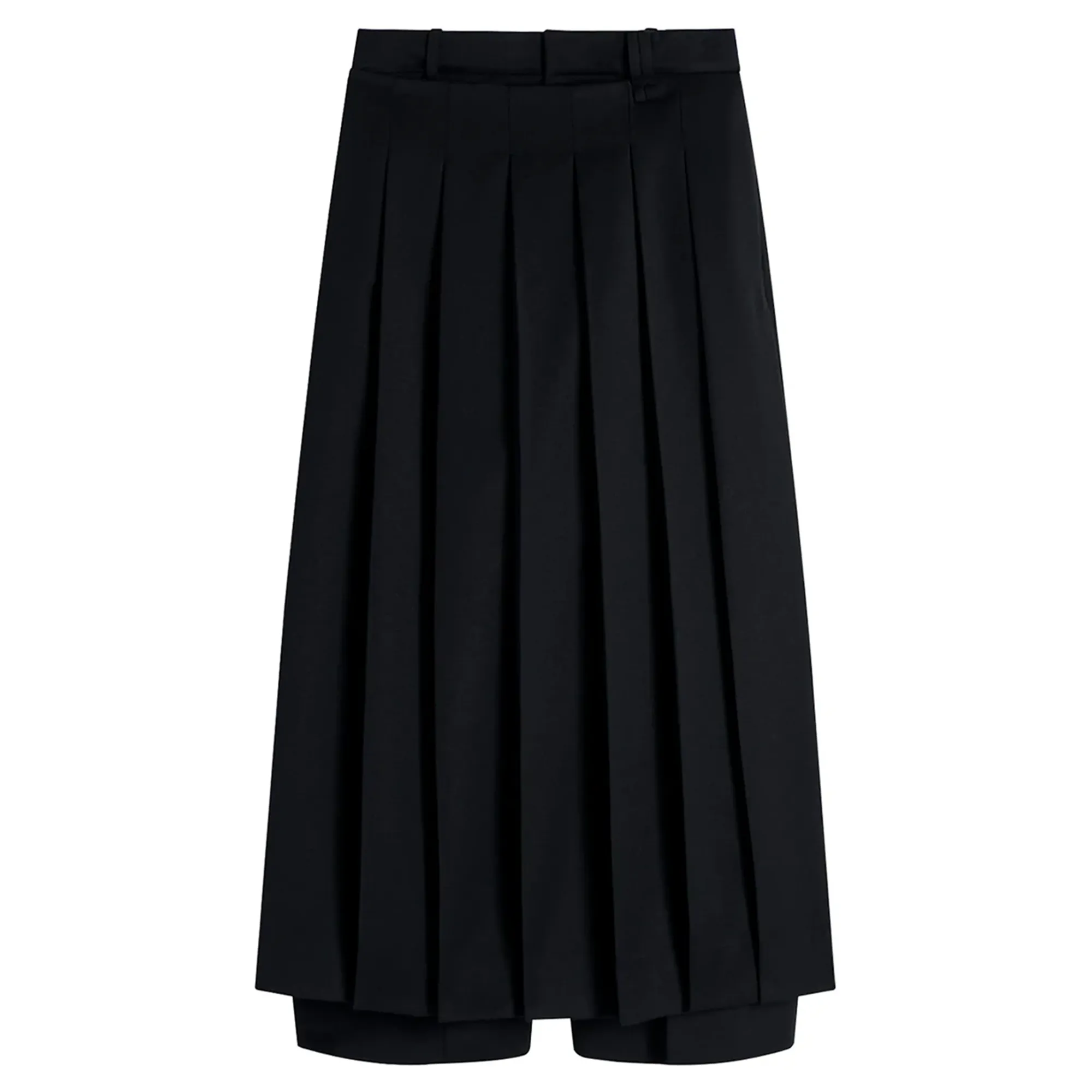 Pleated Apron Overlay Trousers