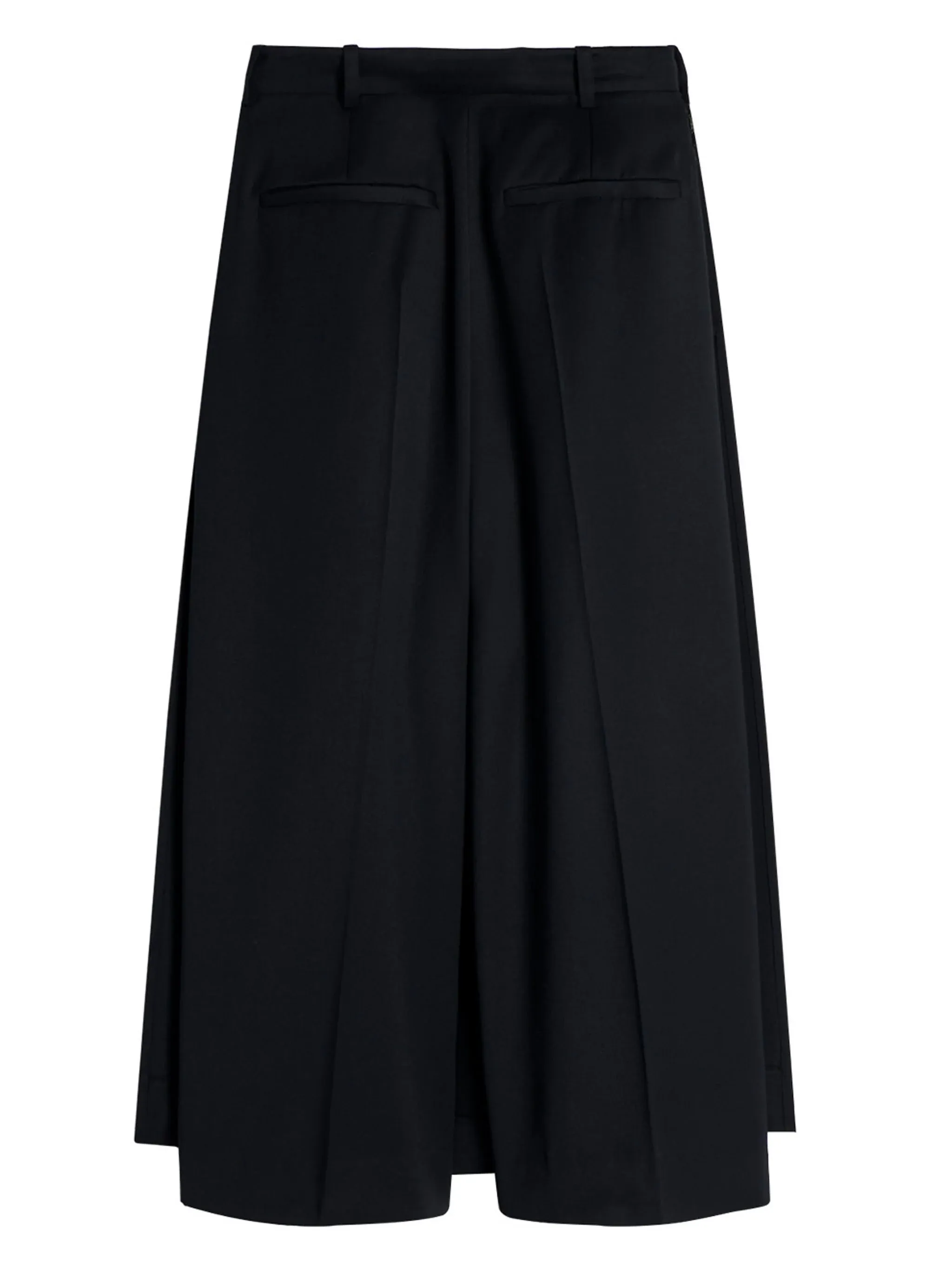 Pleated Apron Overlay Trousers