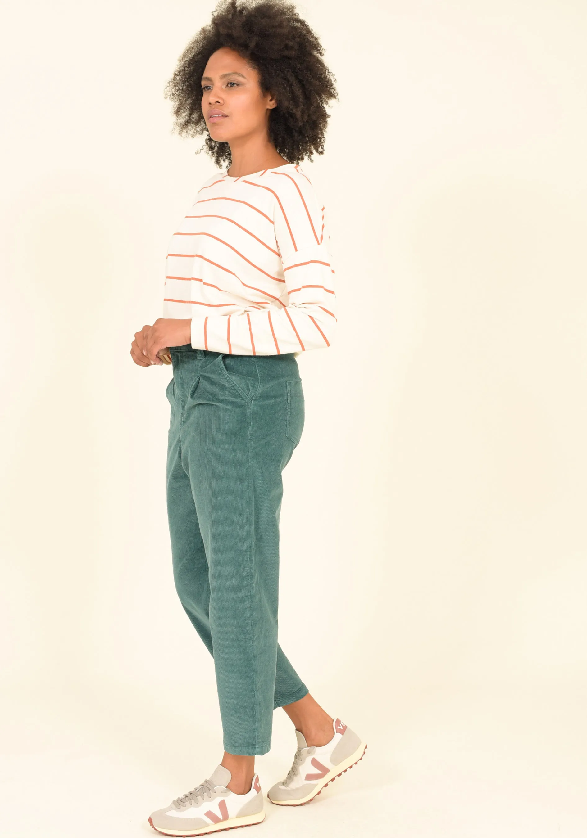 Pleated Cord Trouser