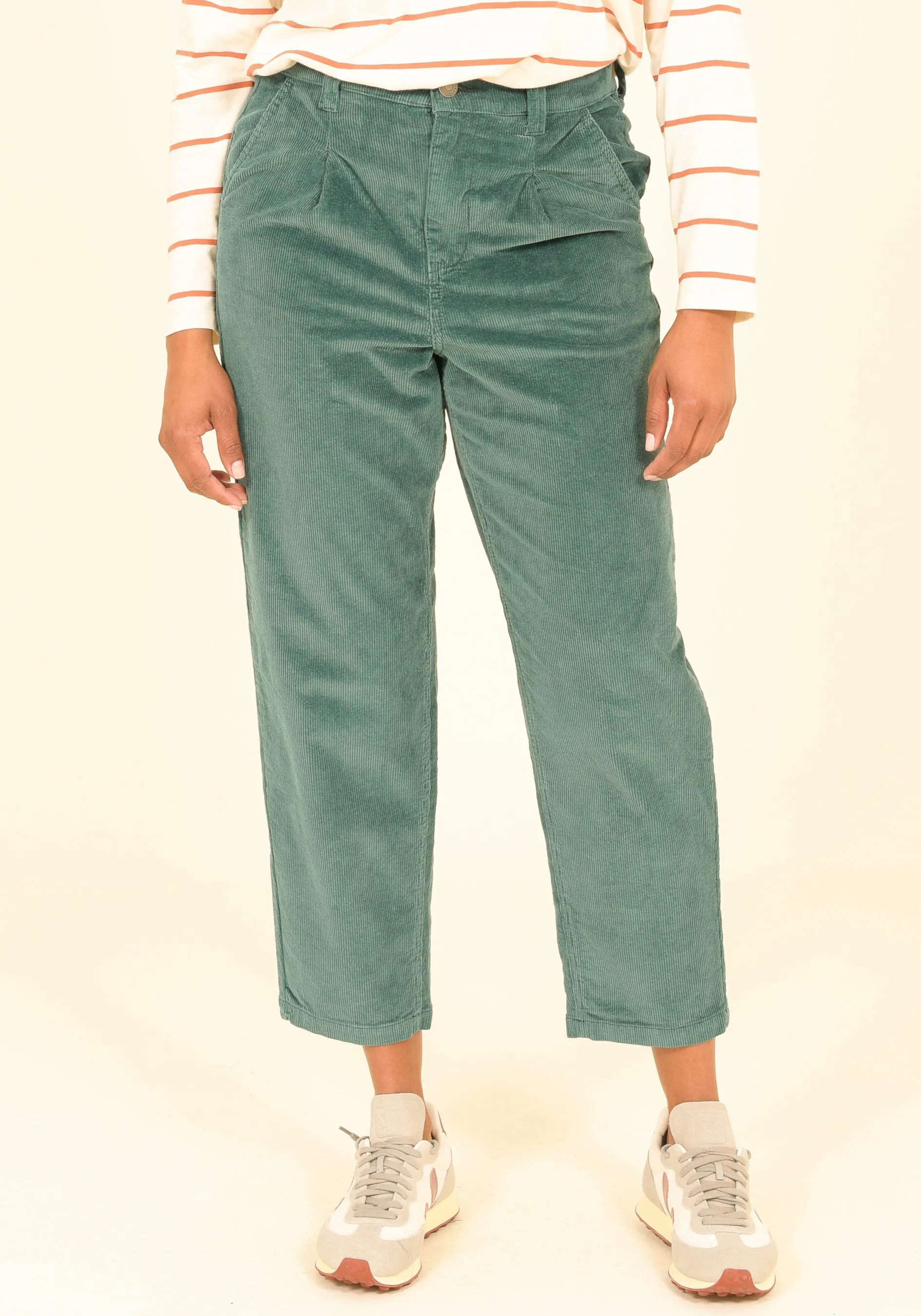 Pleated Cord Trouser