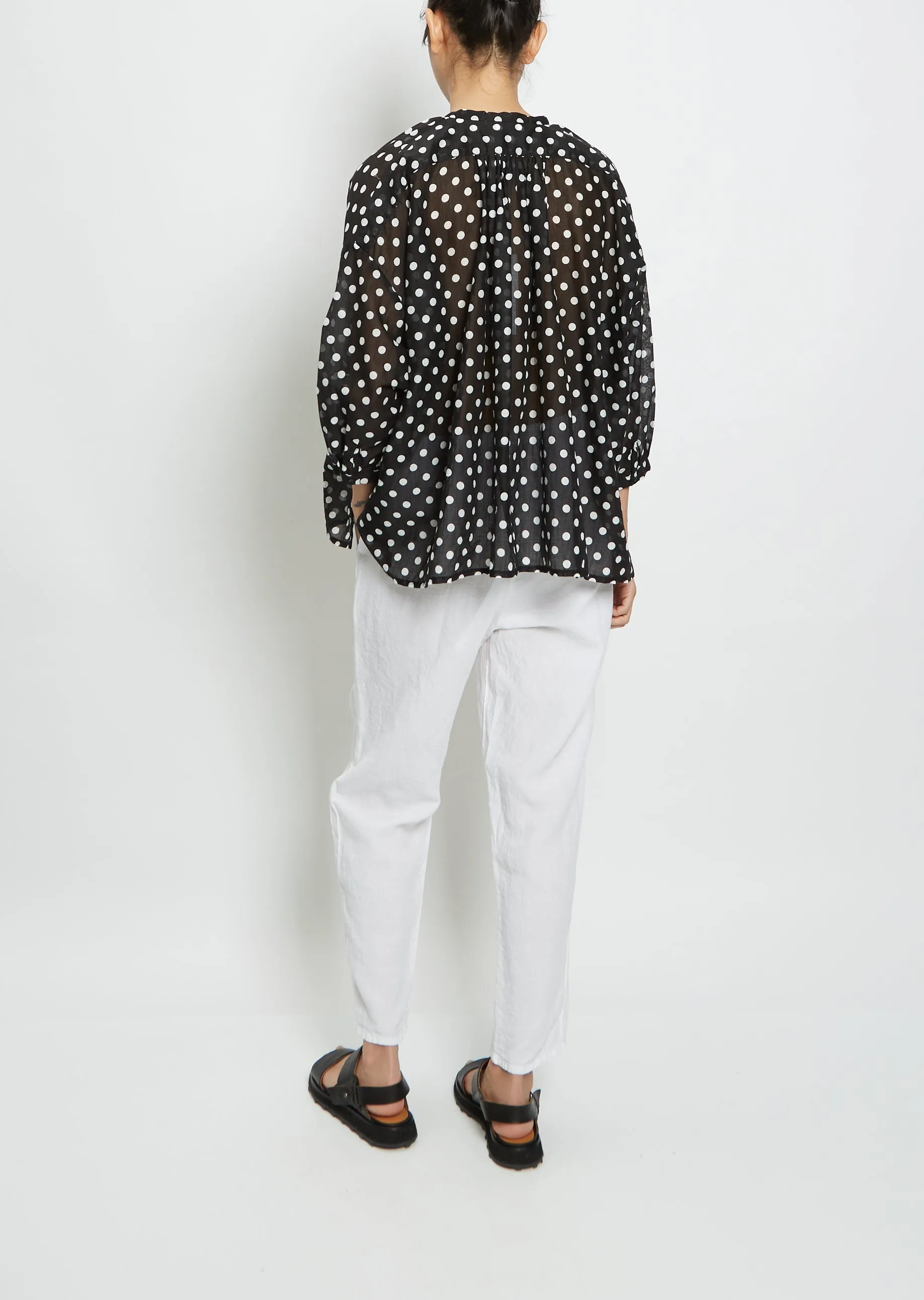 Polka Dot Blouse — Black Dot