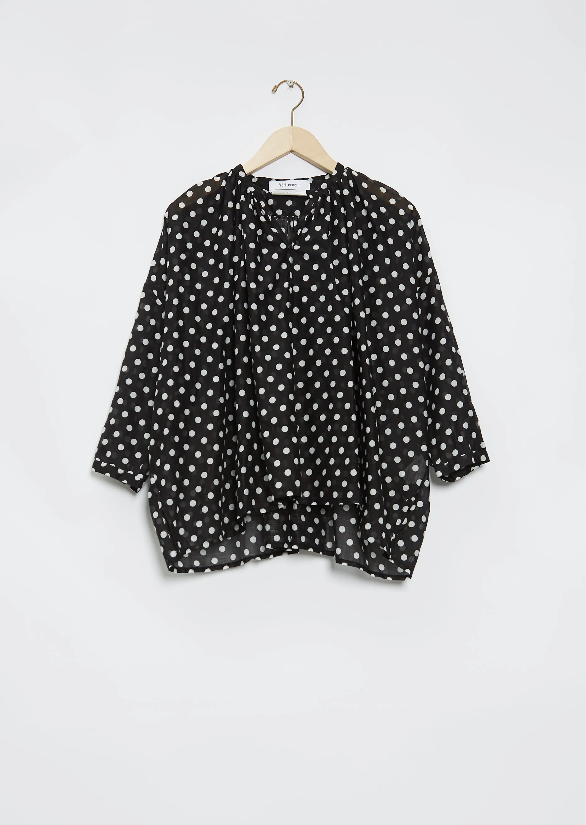 Polka Dot Blouse — Black Dot