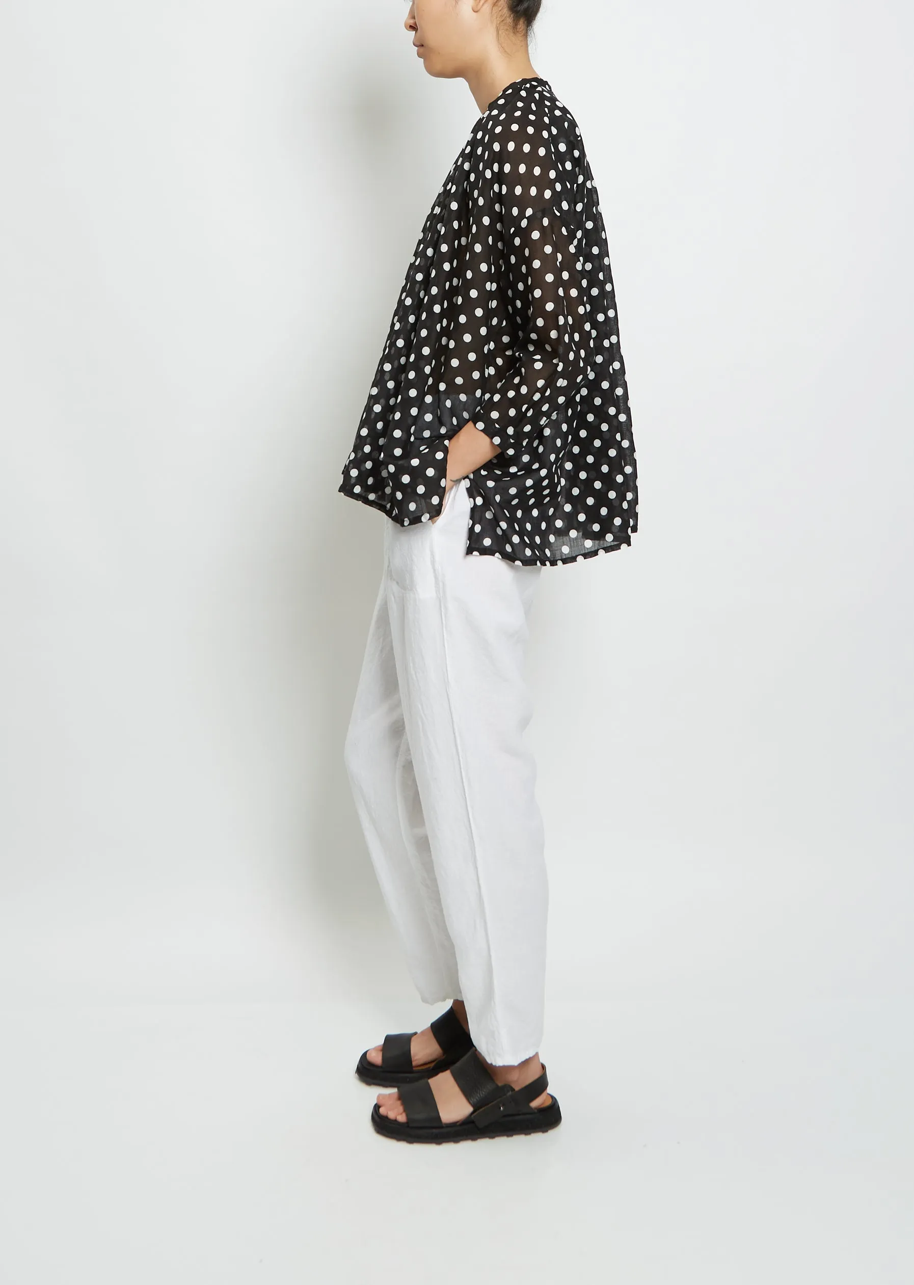 Polka Dot Blouse — Black Dot