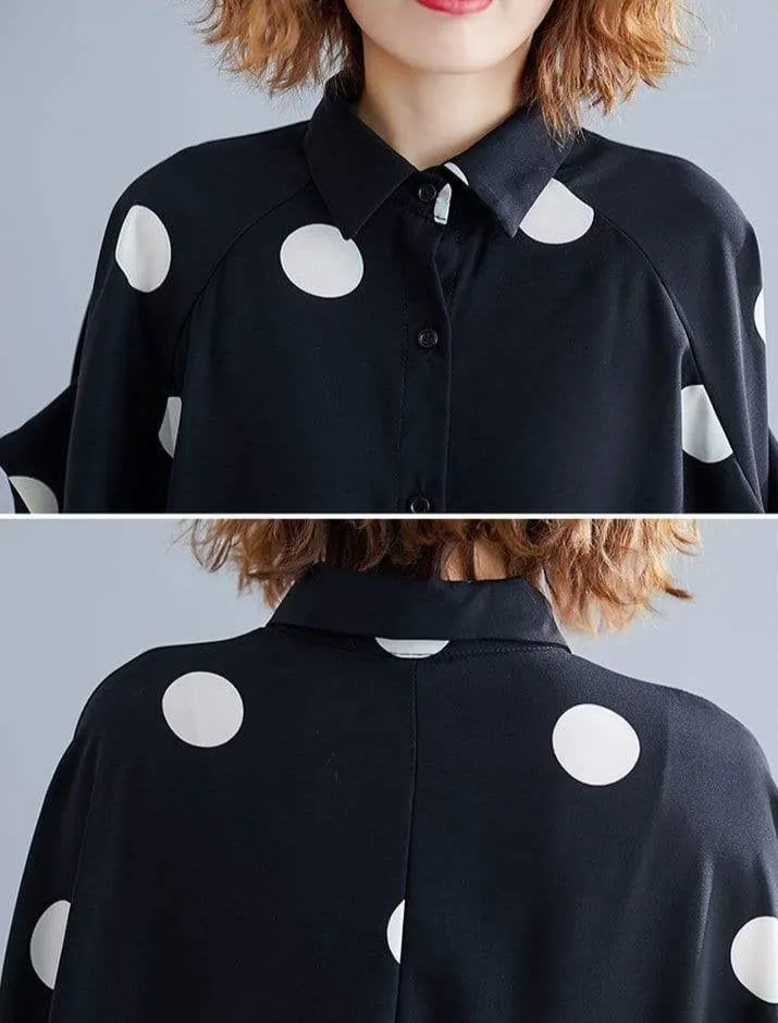 Polka Dot Oversized Shirt