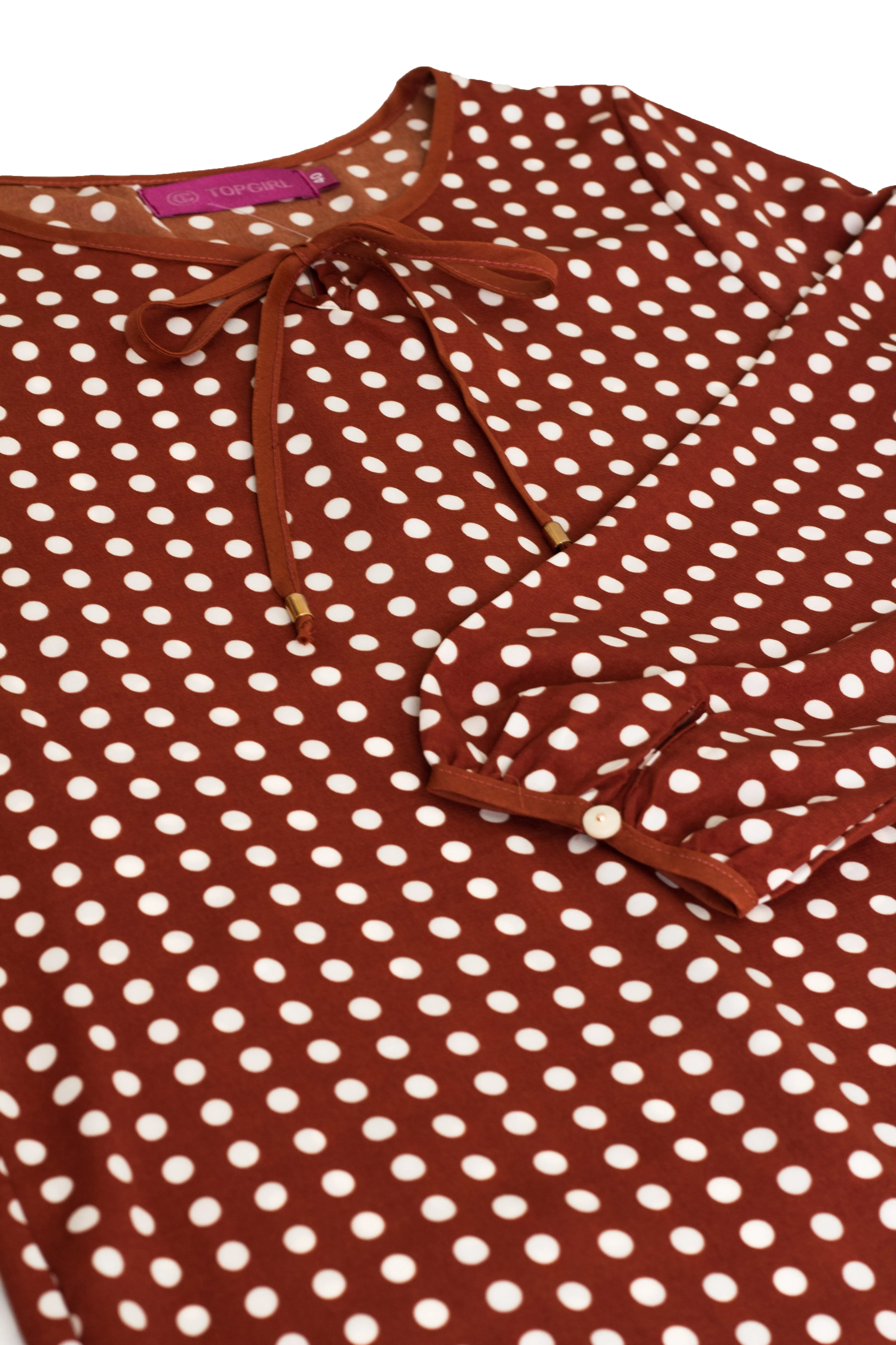 Polka Dot Satin Blouse