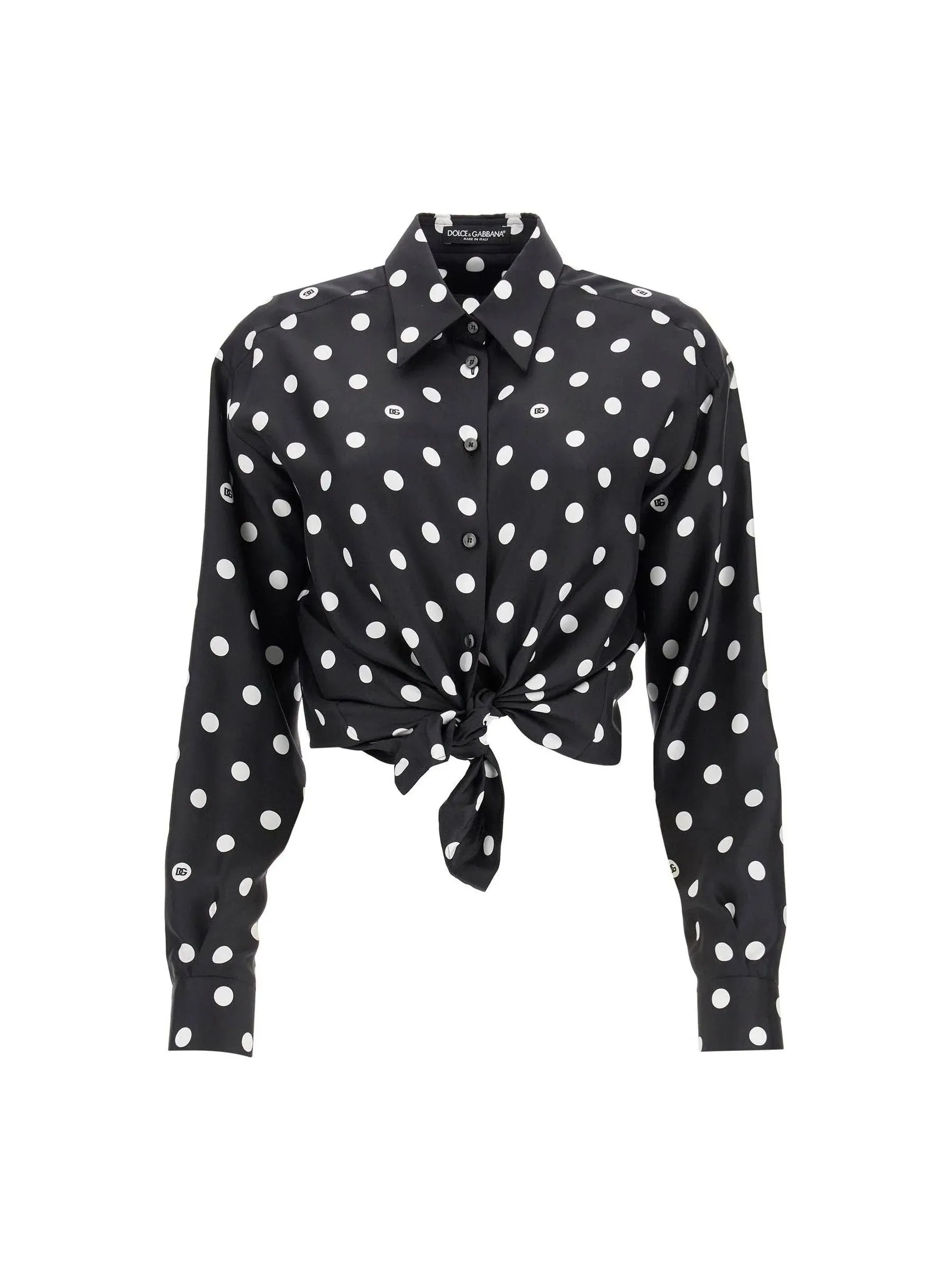 Polka Dot Silk Blouse