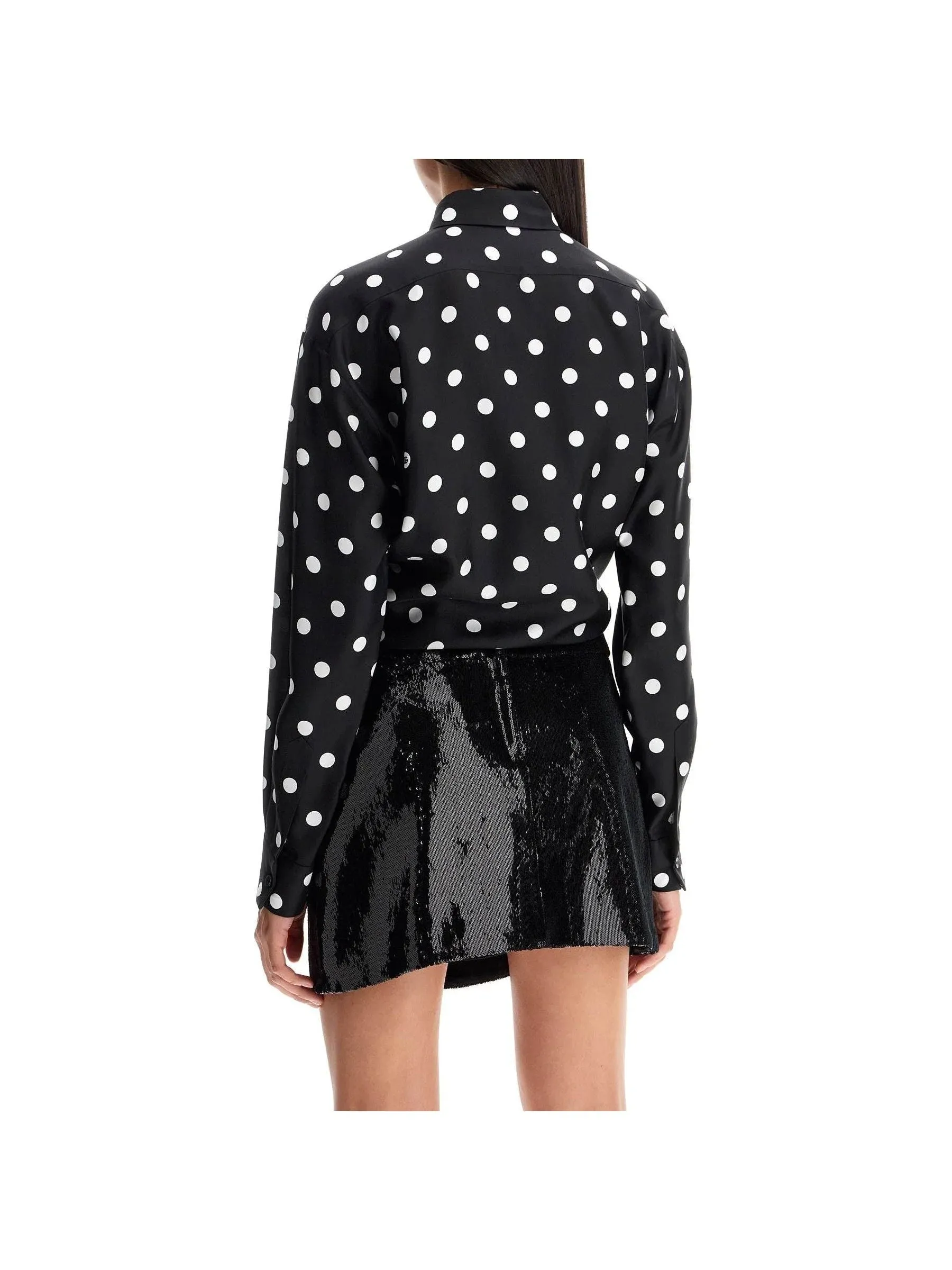 Polka Dot Silk Blouse