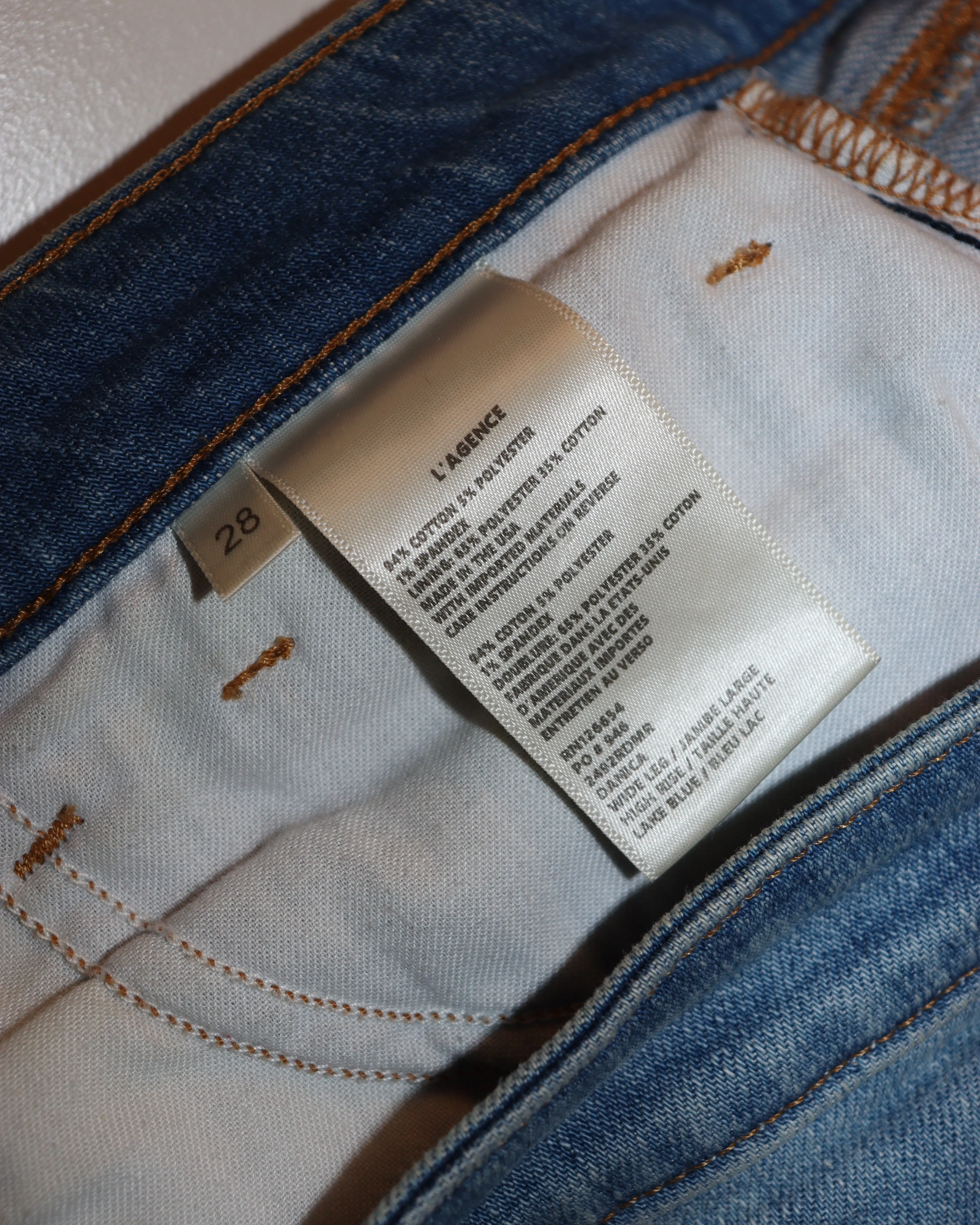 Pre-owned: L'Aagence Raw Wide-Legged Denim Jeans