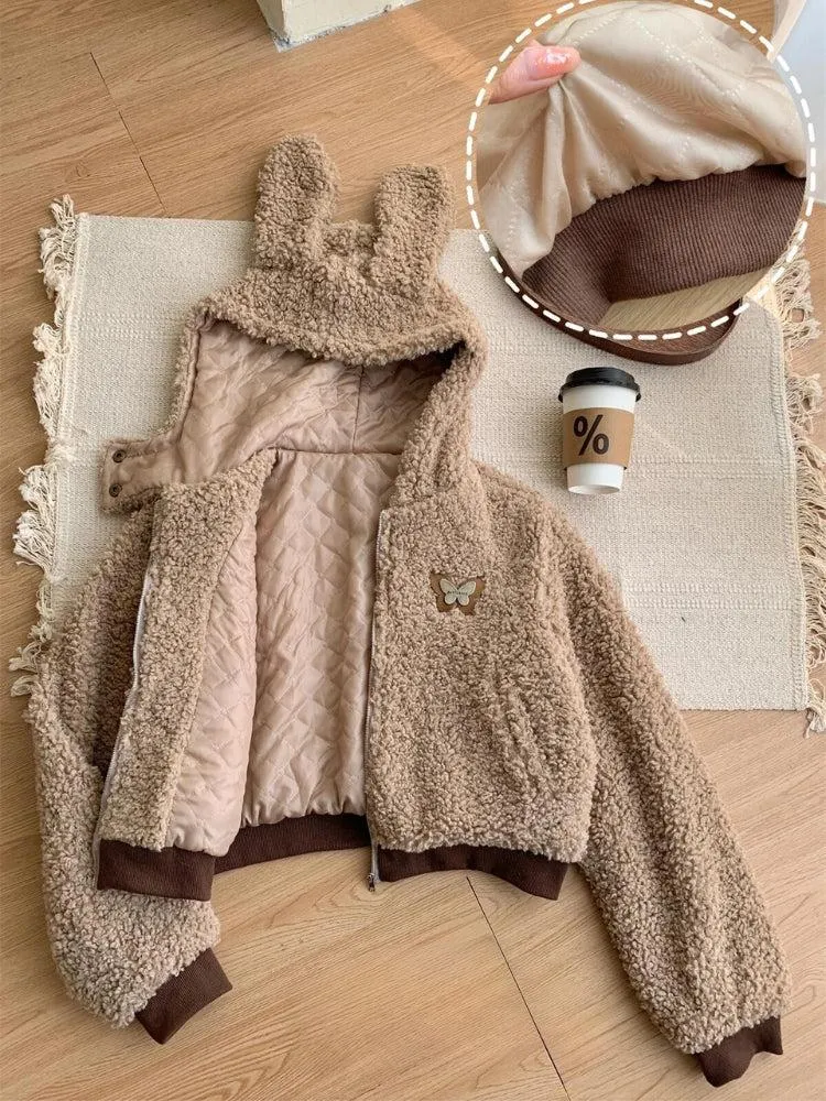 Rabbit Hood Teddy Two Piece Set