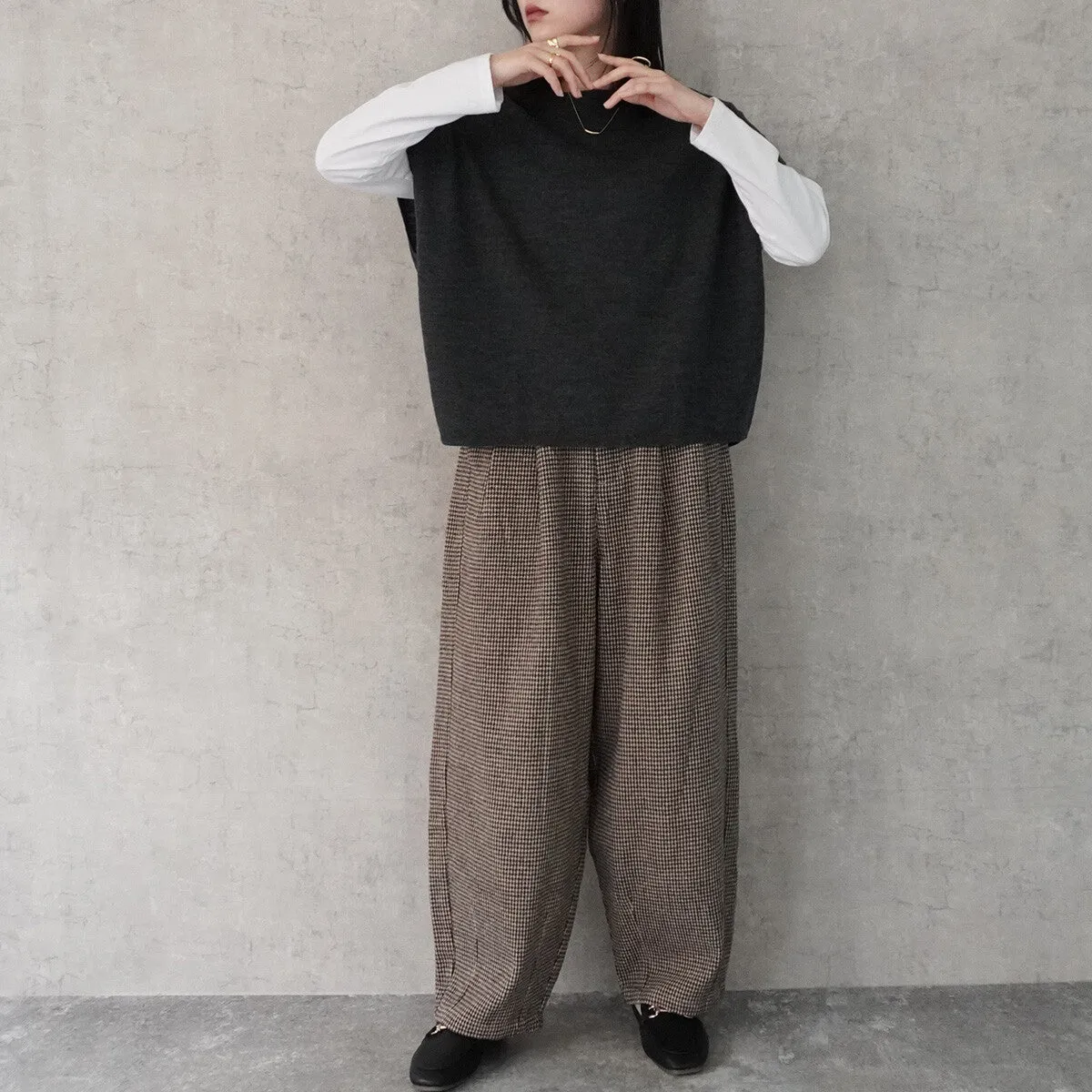 SATO | Houndstooth Balloon Pants