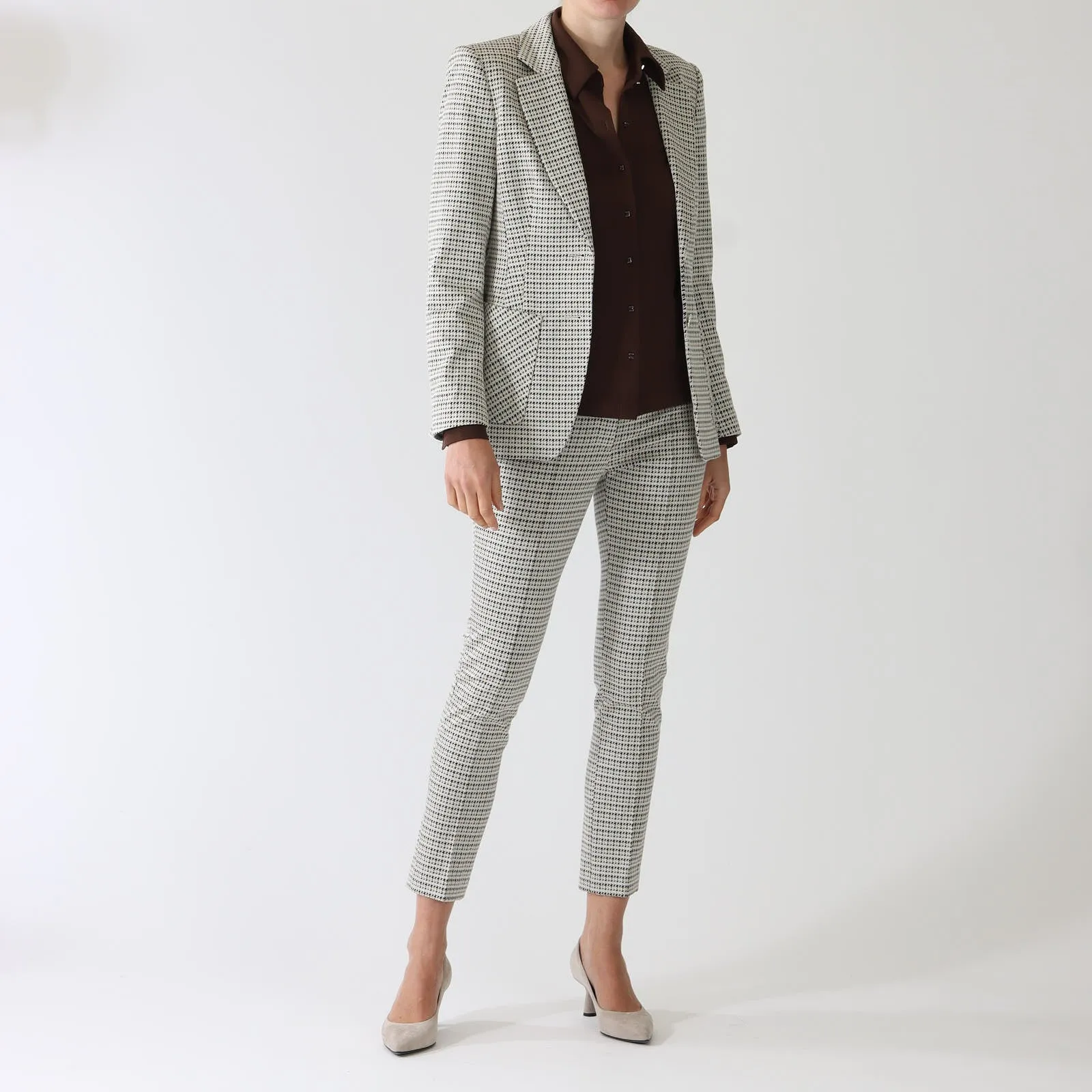 Smoke Sydney Houndstooth Slim Fit Pants