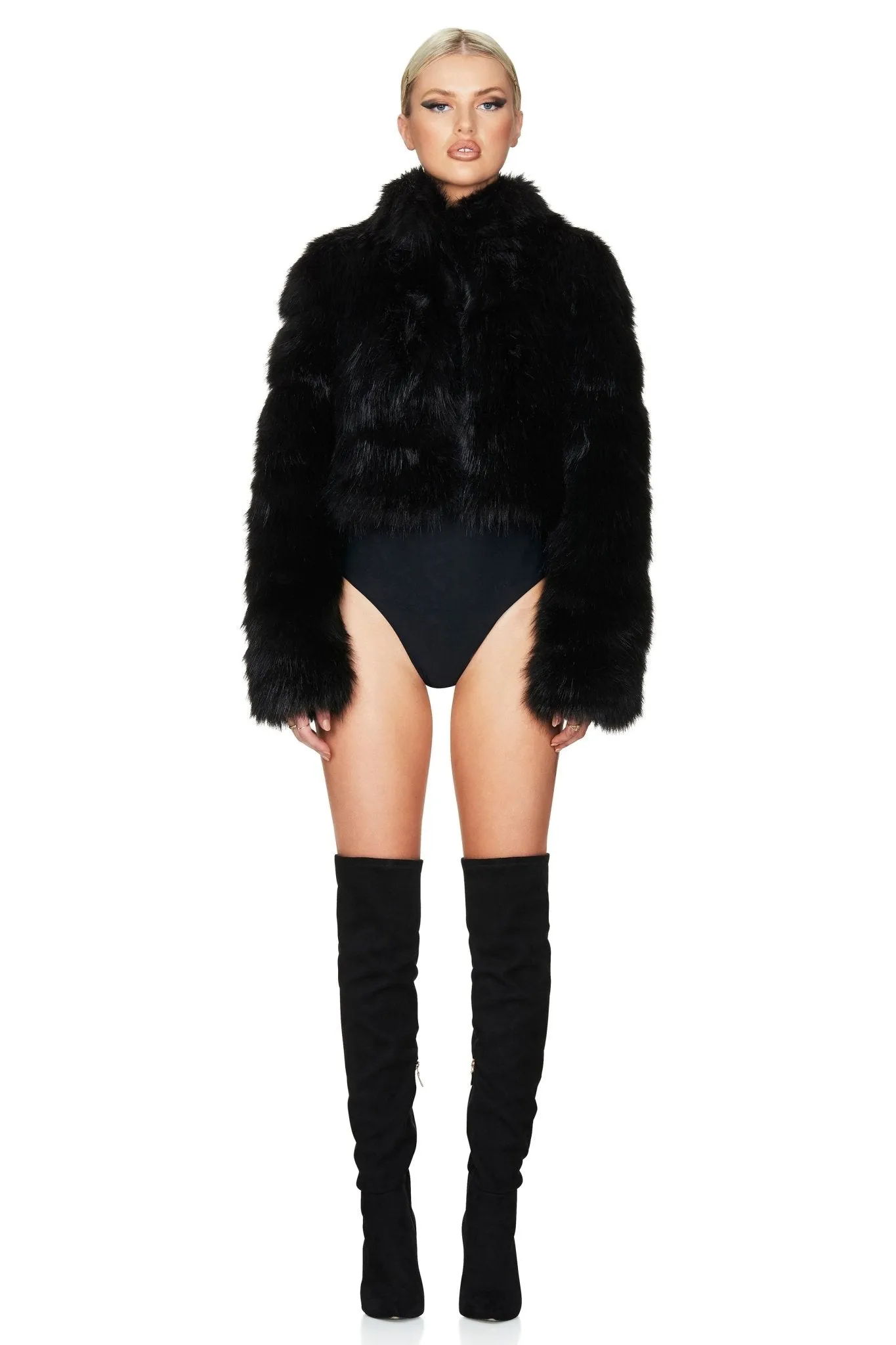 TATIANA FAUX FUR CROP JACKET