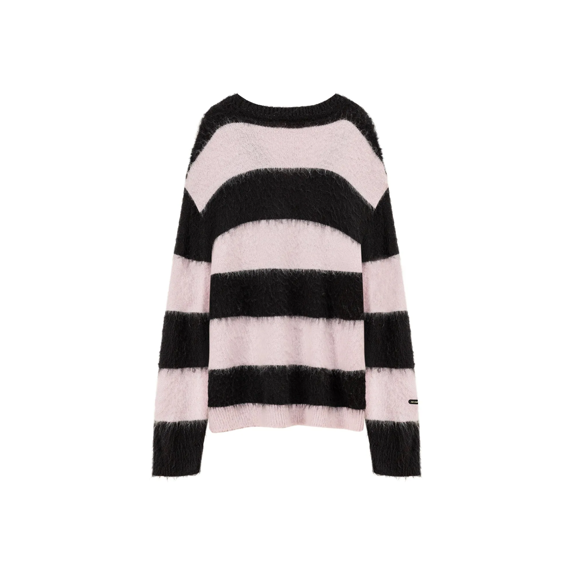 V-Neck Color Stripe Knit Sweater