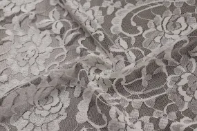 White Floral Chantelle Net Lace fabric